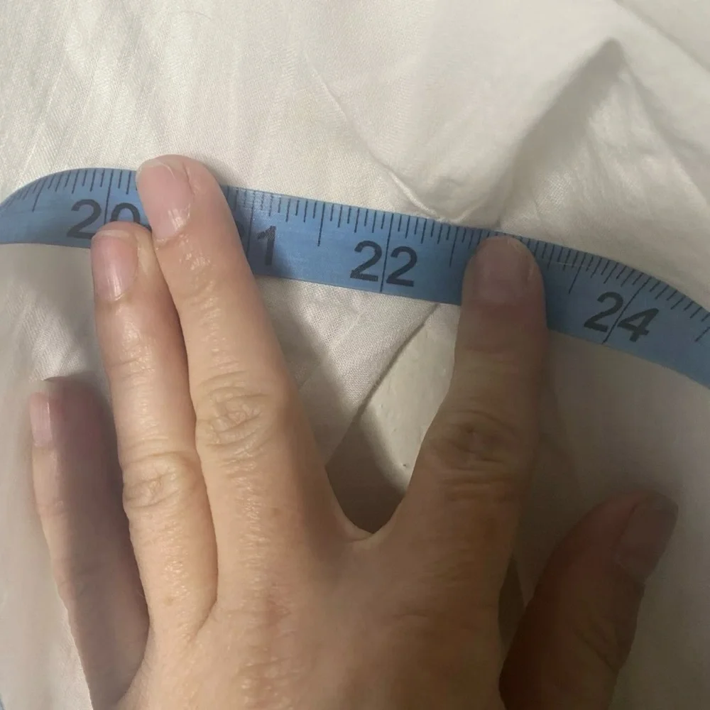 Sundance Size Large Petite White Ribbed Long Sleeve Button Down Shirt - Picture 11 of 12